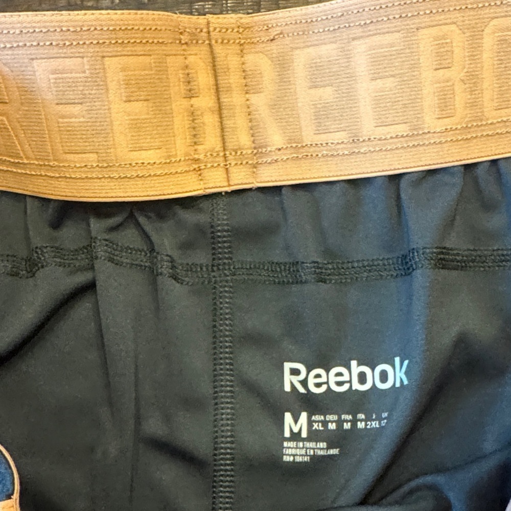 Reebok Women's Athletic Shorts in Black and Peach / R6 - Picture 2 of 3